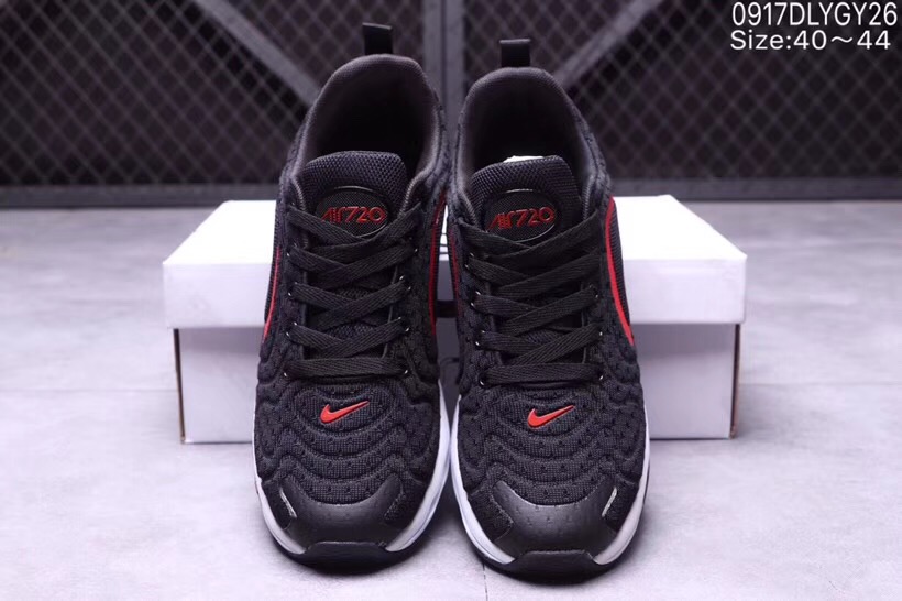 Nike Air Max 720 Mesh Black Red White Shoes